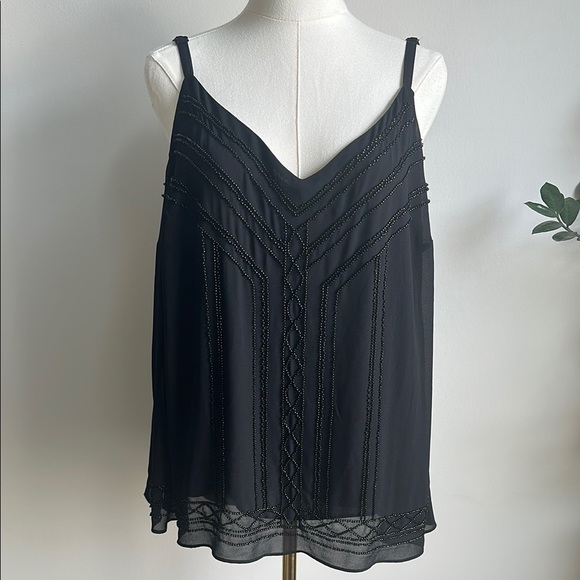 Torrid Women’s Sophie Chiffon Embellished Beaded Relaxed Flowy Art Deco Cami 1 - Picture 1 of 10